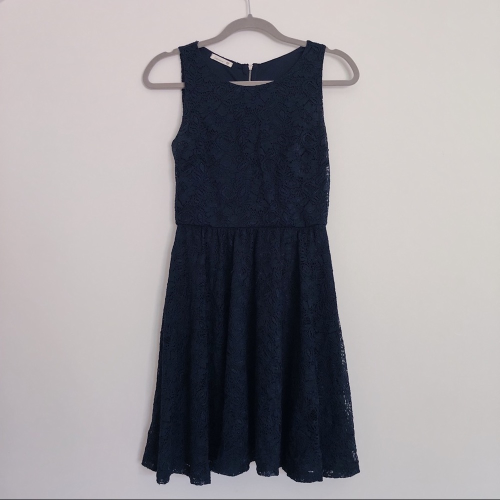 Navy blue lace dress
